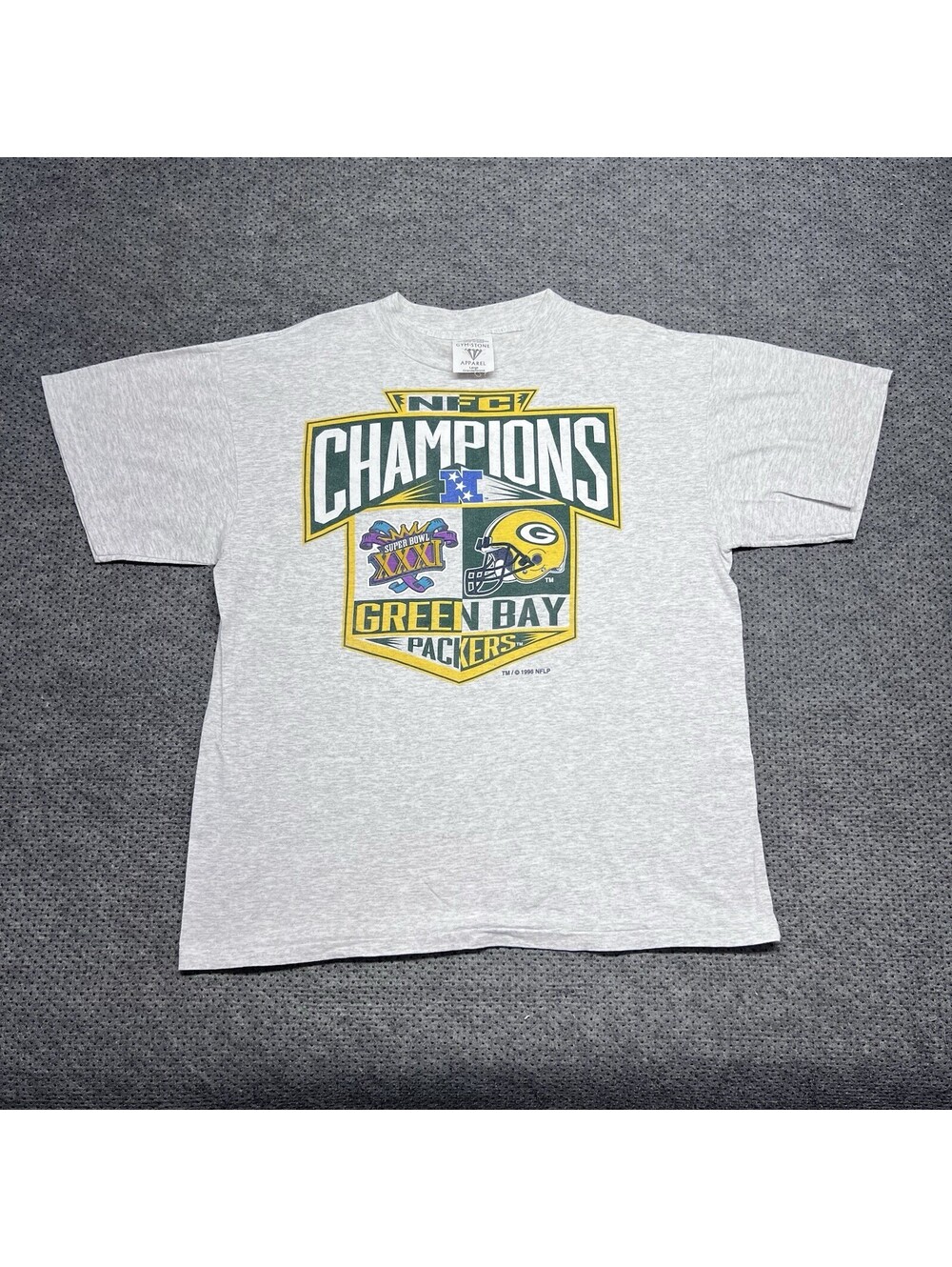 Vintage 1996 Green Bay Packers Nfc Champions T-Shirt Large RARE MENS WHITE